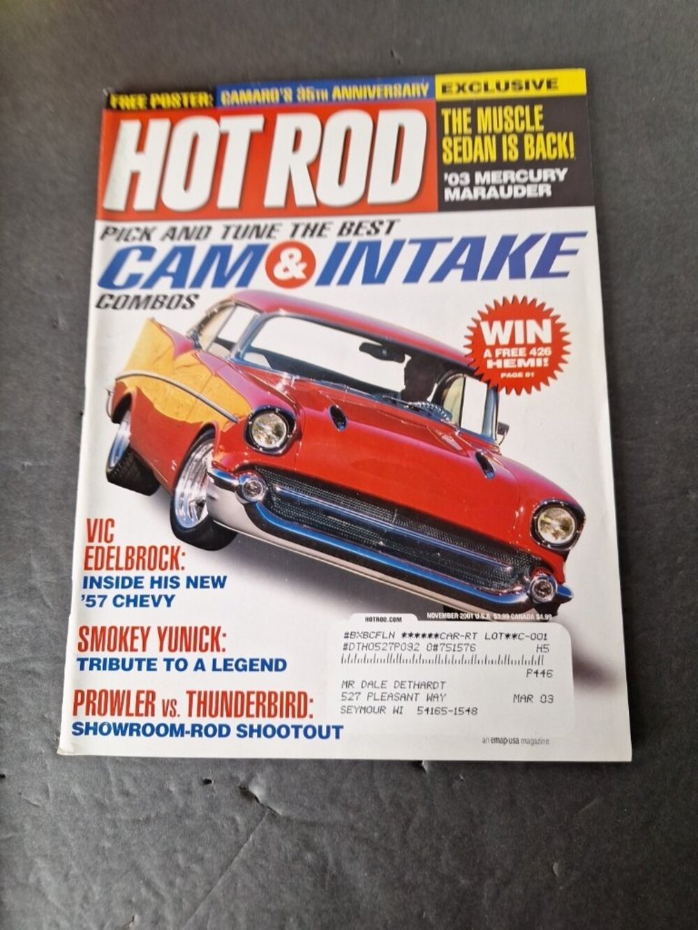 HOT ROD MAGAZINE FULL YEAR 2001.....COMPLETE TWELVE ISSUES JAN to DEC - Picture 4 of 13